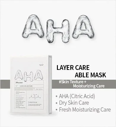 JMsolution Layer Care Masks AHA BHA PHA LHA Facial Skincare Sheets