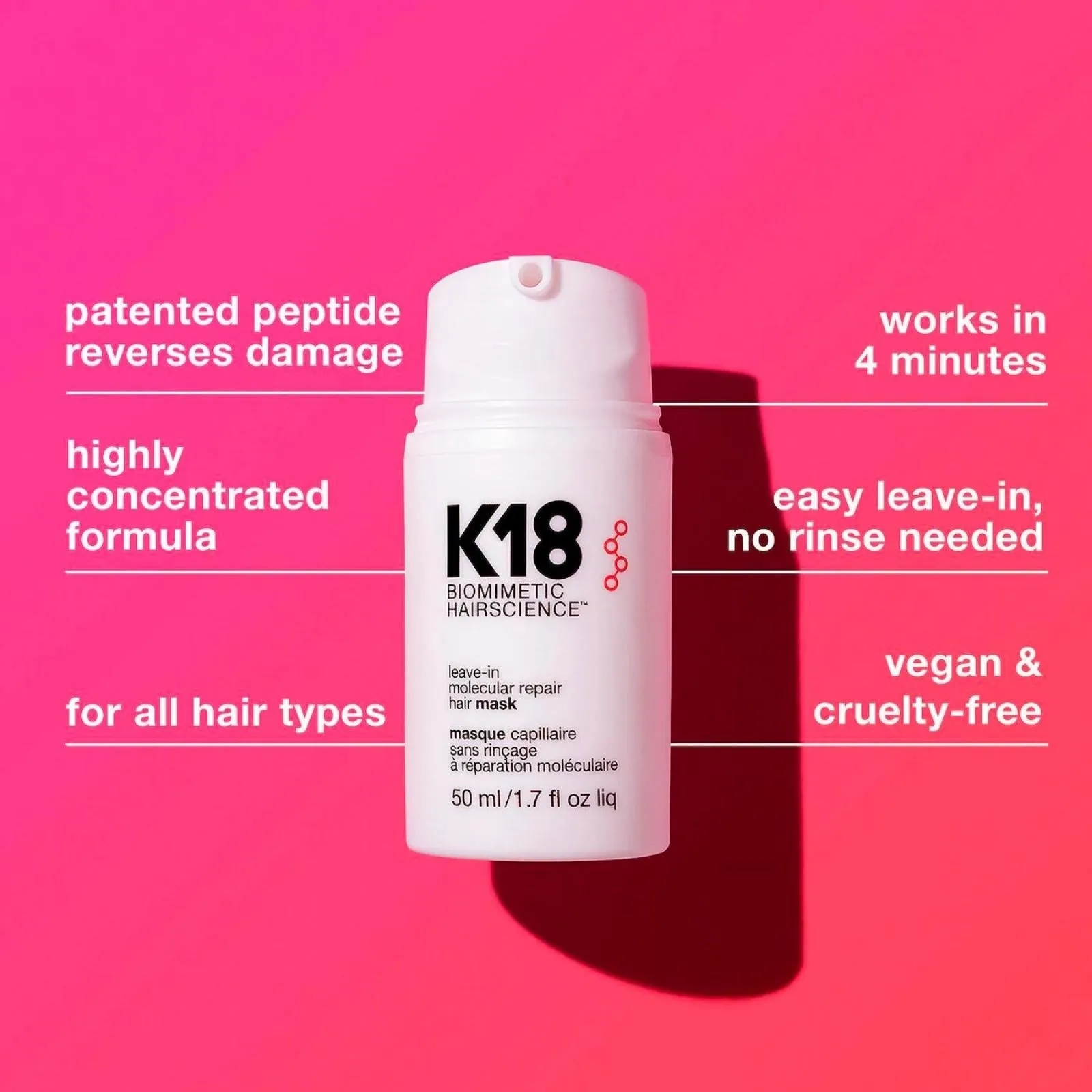 K18 | Leave-In Molecular Repair Hair Mask 15ml