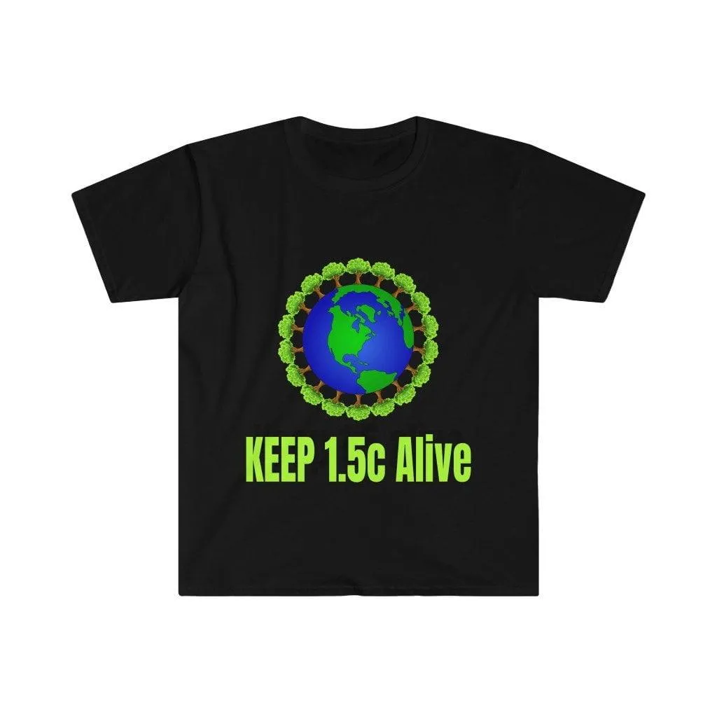 Keep 1.5c alive, save the earth Unisex Softstyle T-Shirt