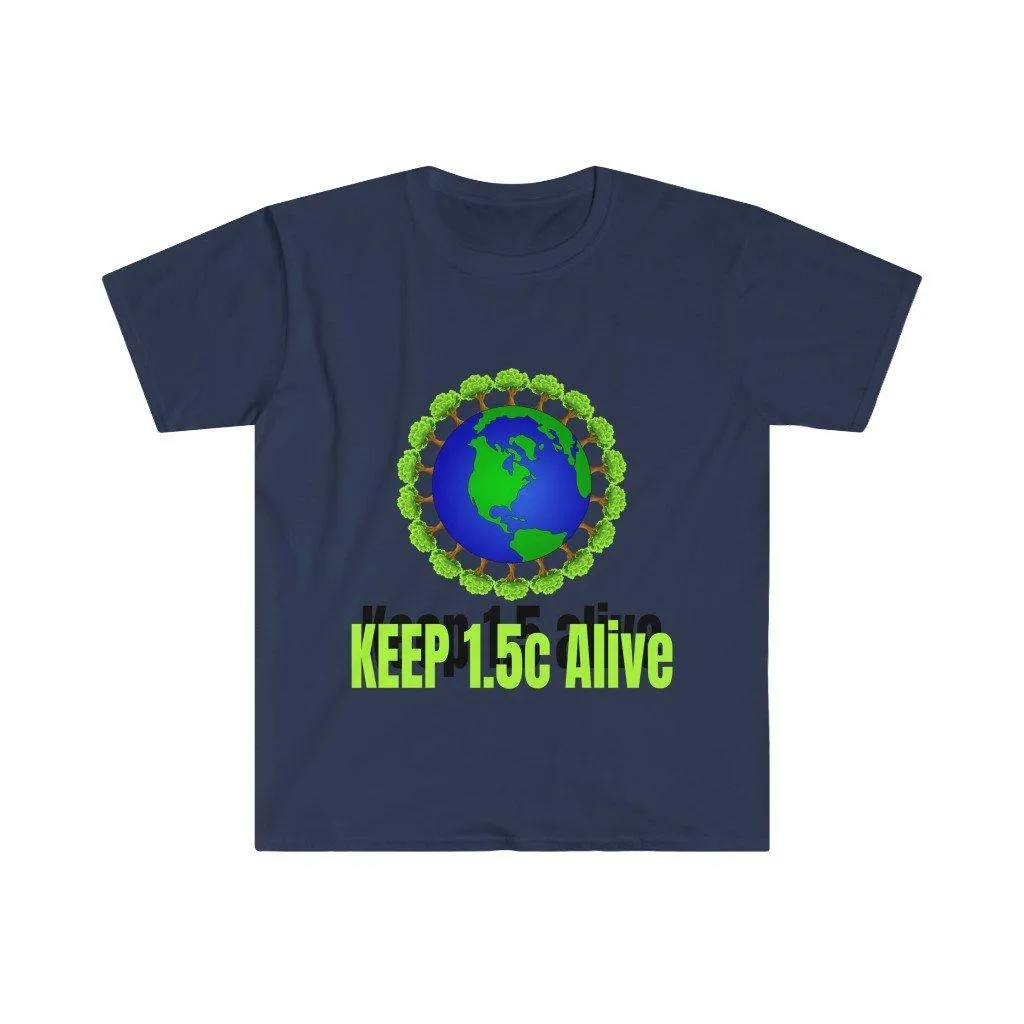 Keep 1.5c alive, save the earth Unisex Softstyle T-Shirt