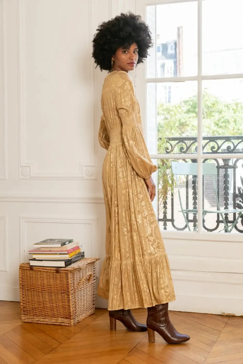 LILOU MAXI DRESS GOLDEN