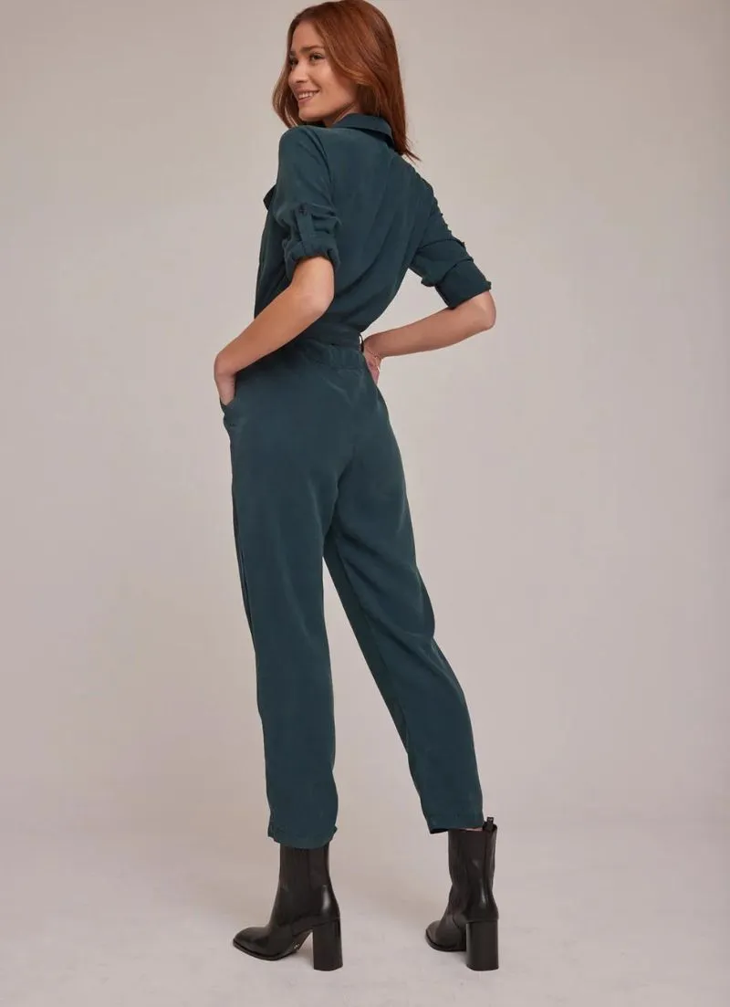 Long Sleeve Zip Front Jumpsuit