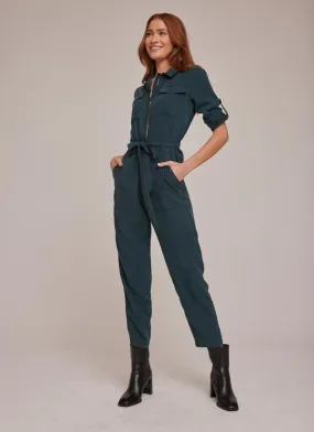 Long Sleeve Zip Front Jumpsuit