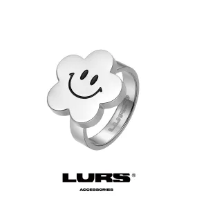 LURS Flat smiley flower ring