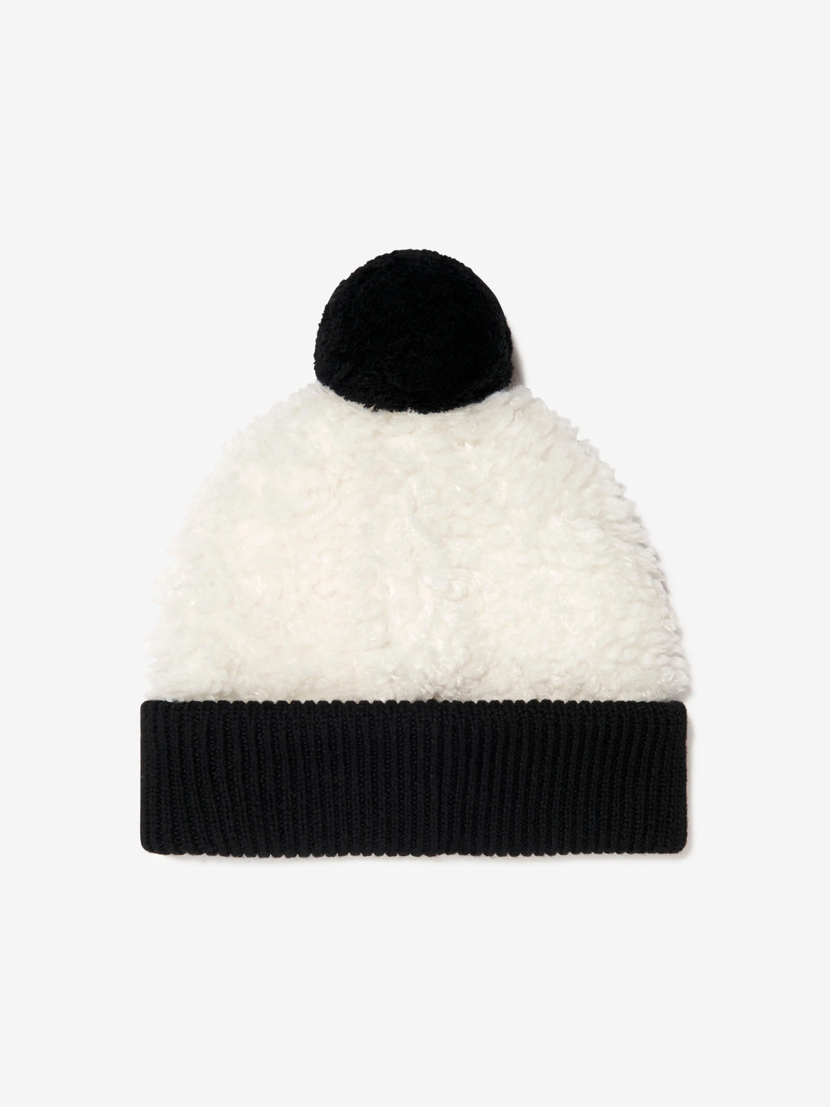 Moncler Enfant - Girls Faux Fur Logo Bobble Hat | Childsplay Clothing