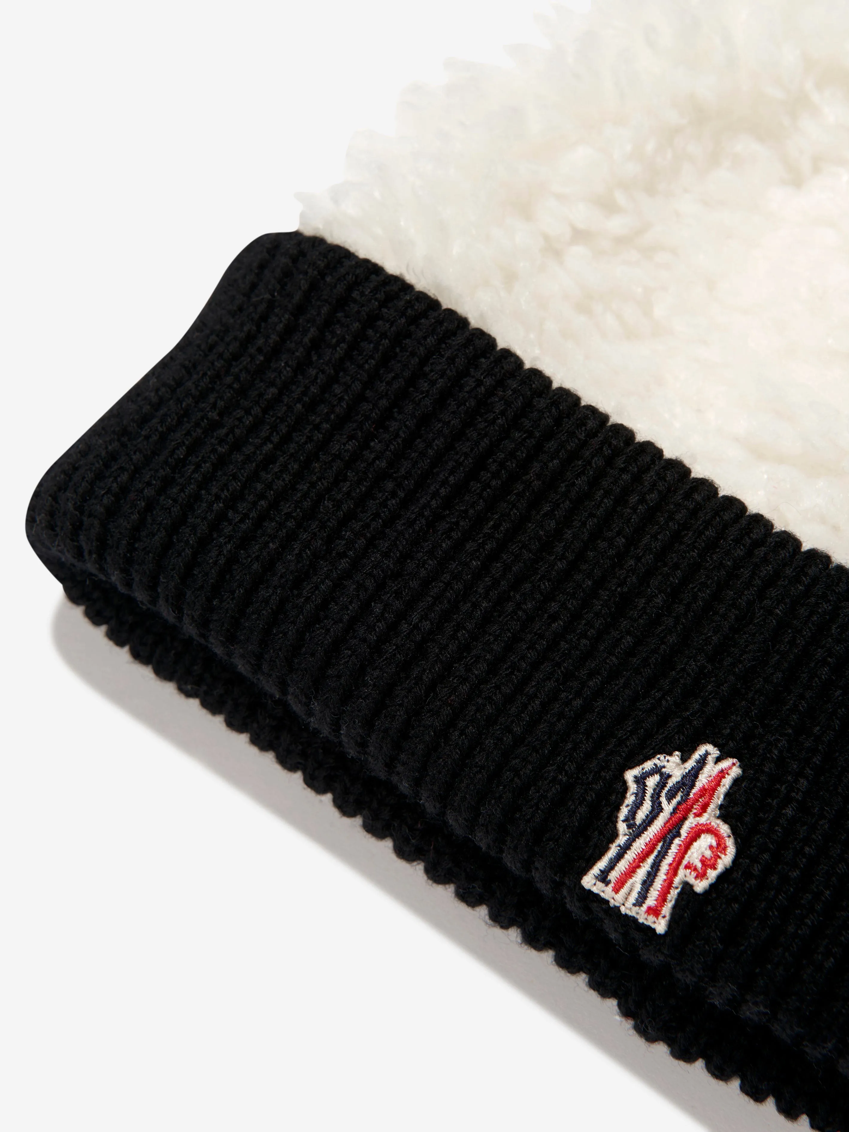 Moncler Enfant - Girls Faux Fur Logo Bobble Hat | Childsplay Clothing