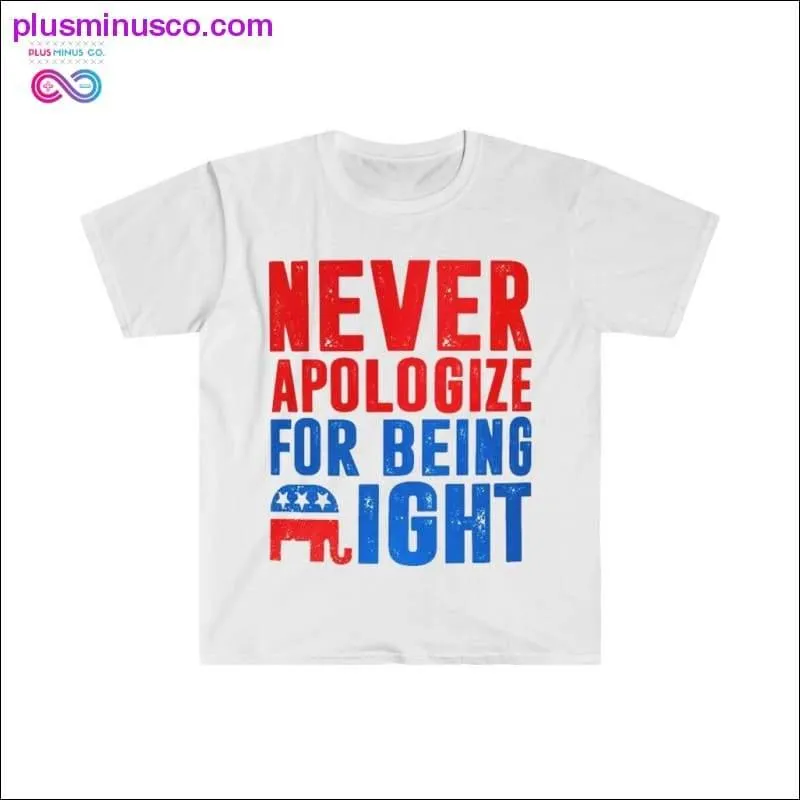 Never Apologize For Being Right T-Shirt