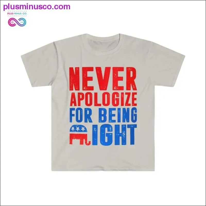 Never Apologize For Being Right T-Shirt