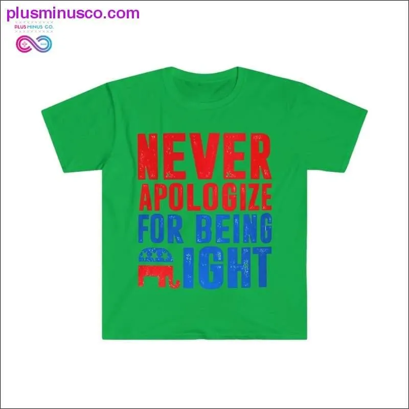 Never Apologize For Being Right T-Shirt