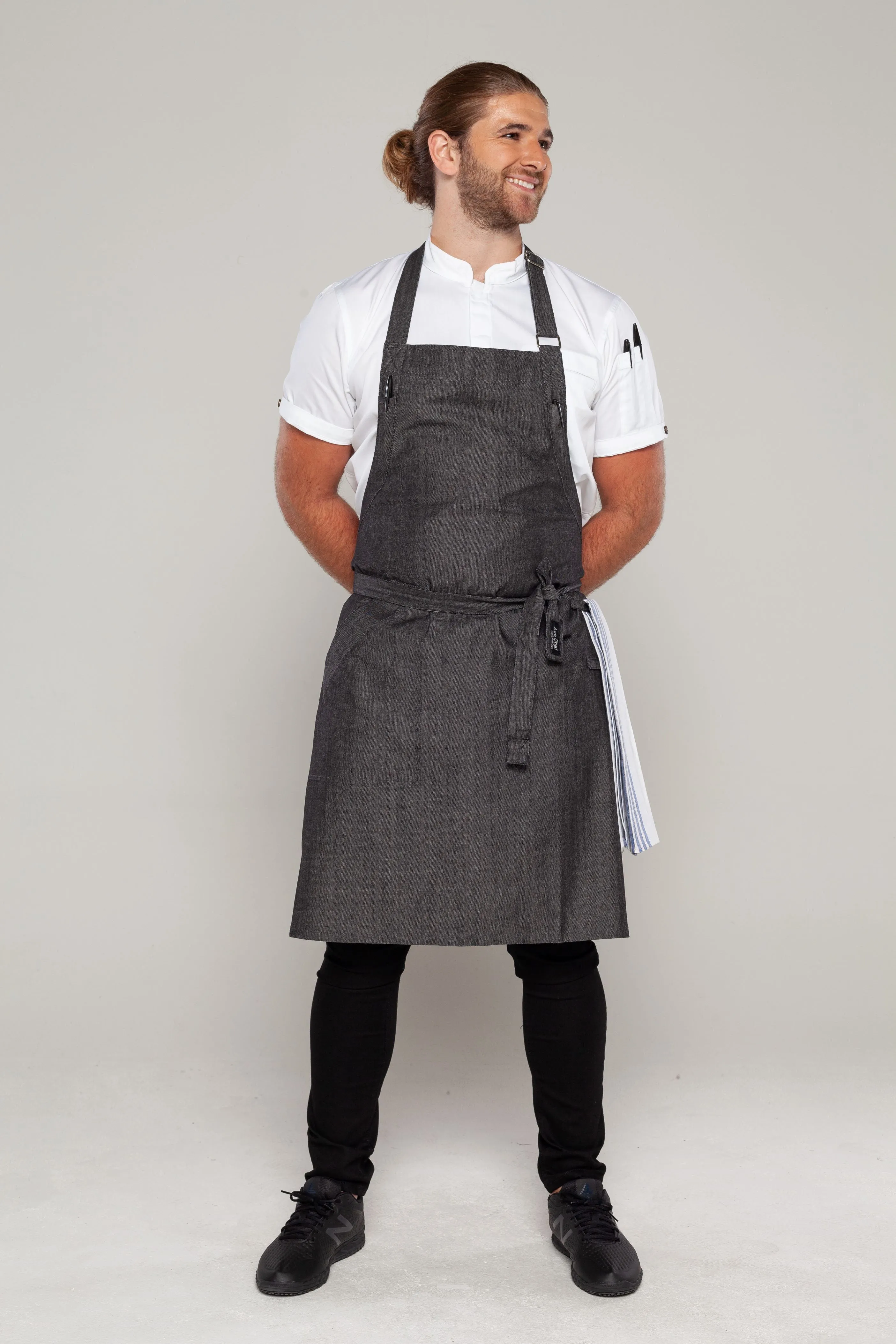 Niche Denim Chef Apron Charcoal Grey one size