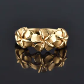 ON HOLD Vintage Na Hoku Plumeria Ring in 14K Gold