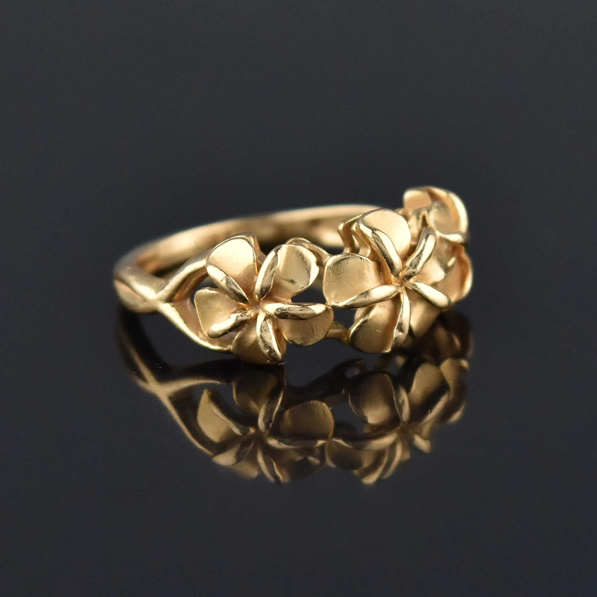 ON HOLD Vintage Na Hoku Plumeria Ring in 14K Gold