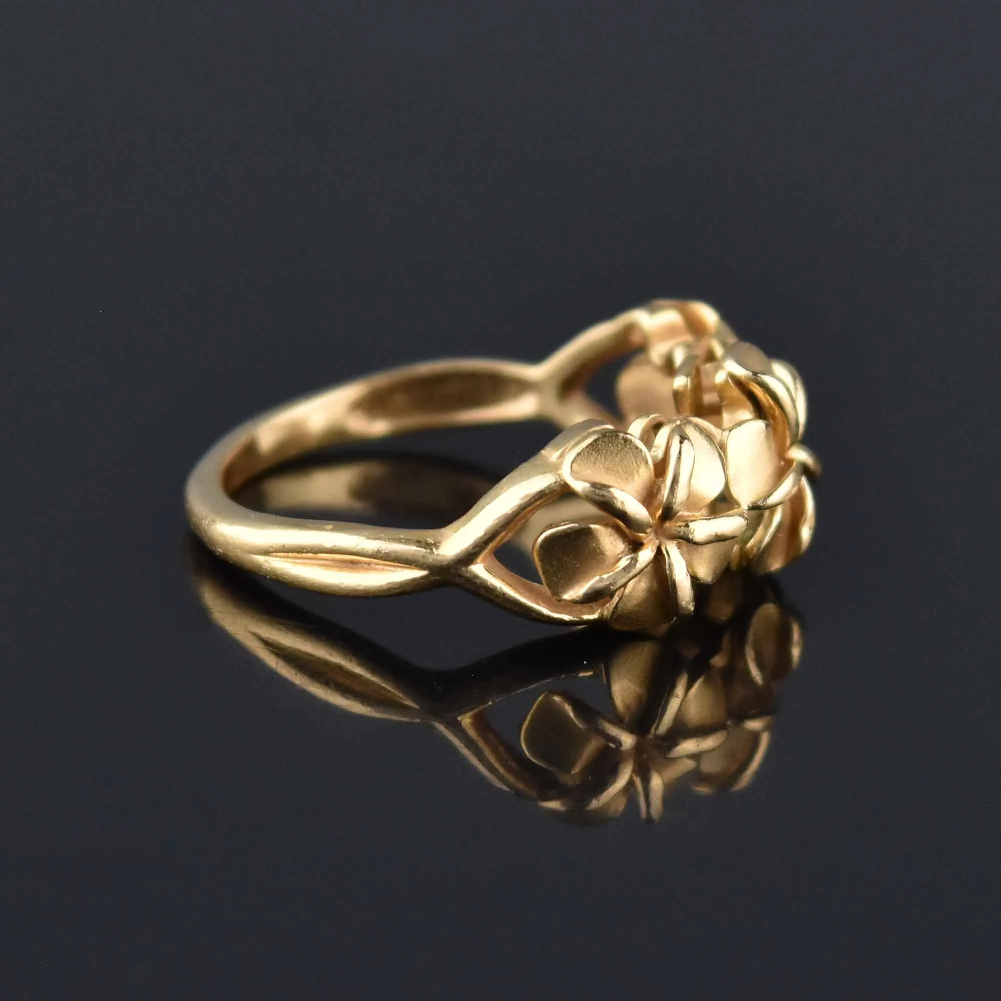 ON HOLD Vintage Na Hoku Plumeria Ring in 14K Gold