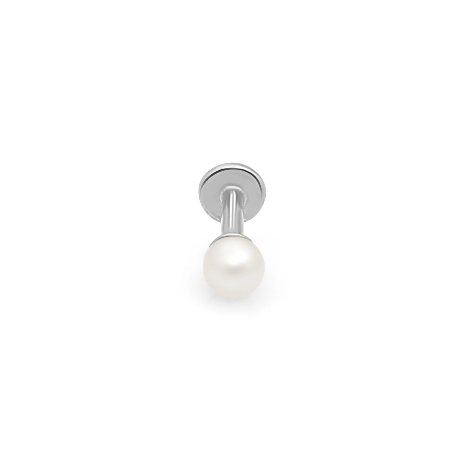 Pearl Flat Back Stud Earring