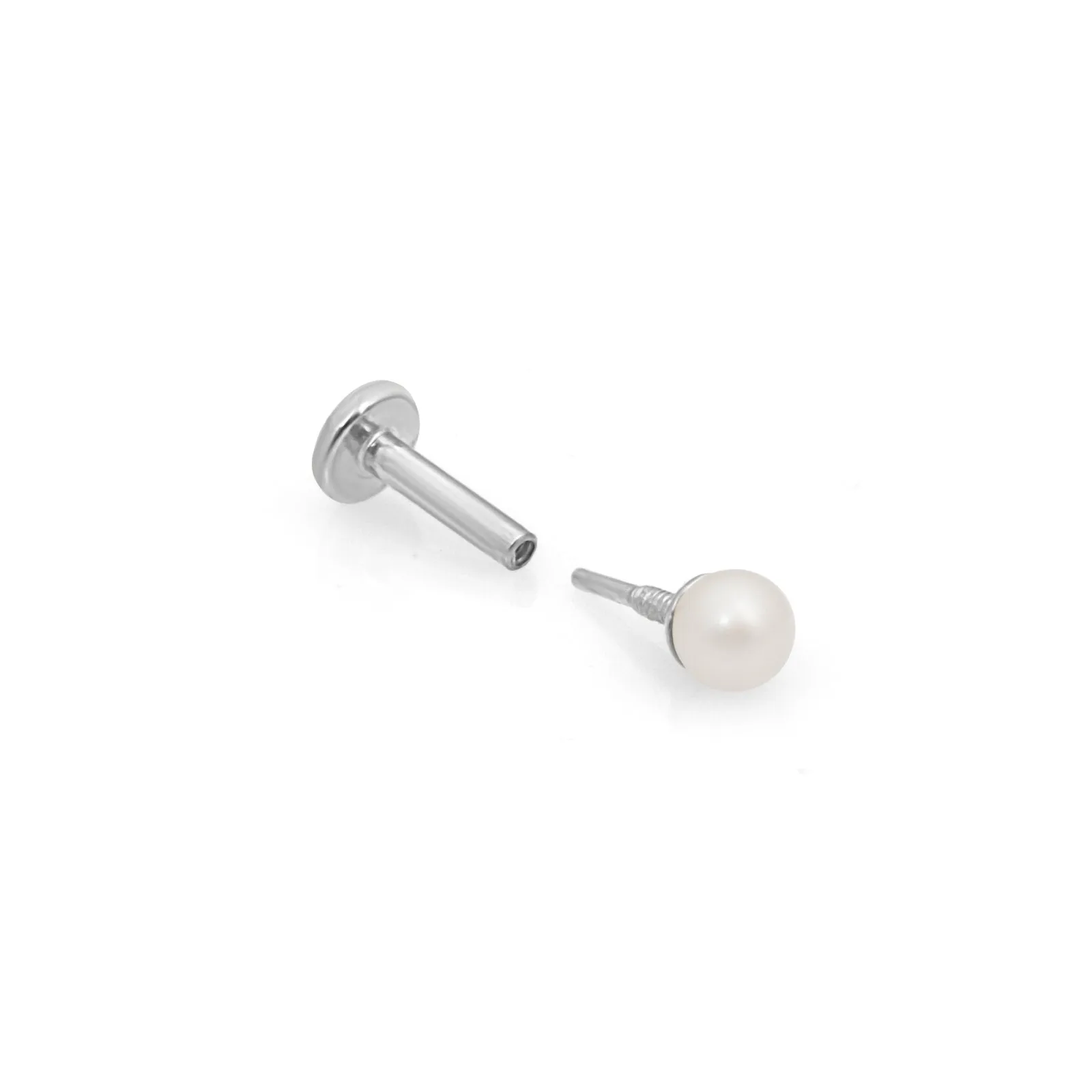 Pearl Flat Back Stud Earring