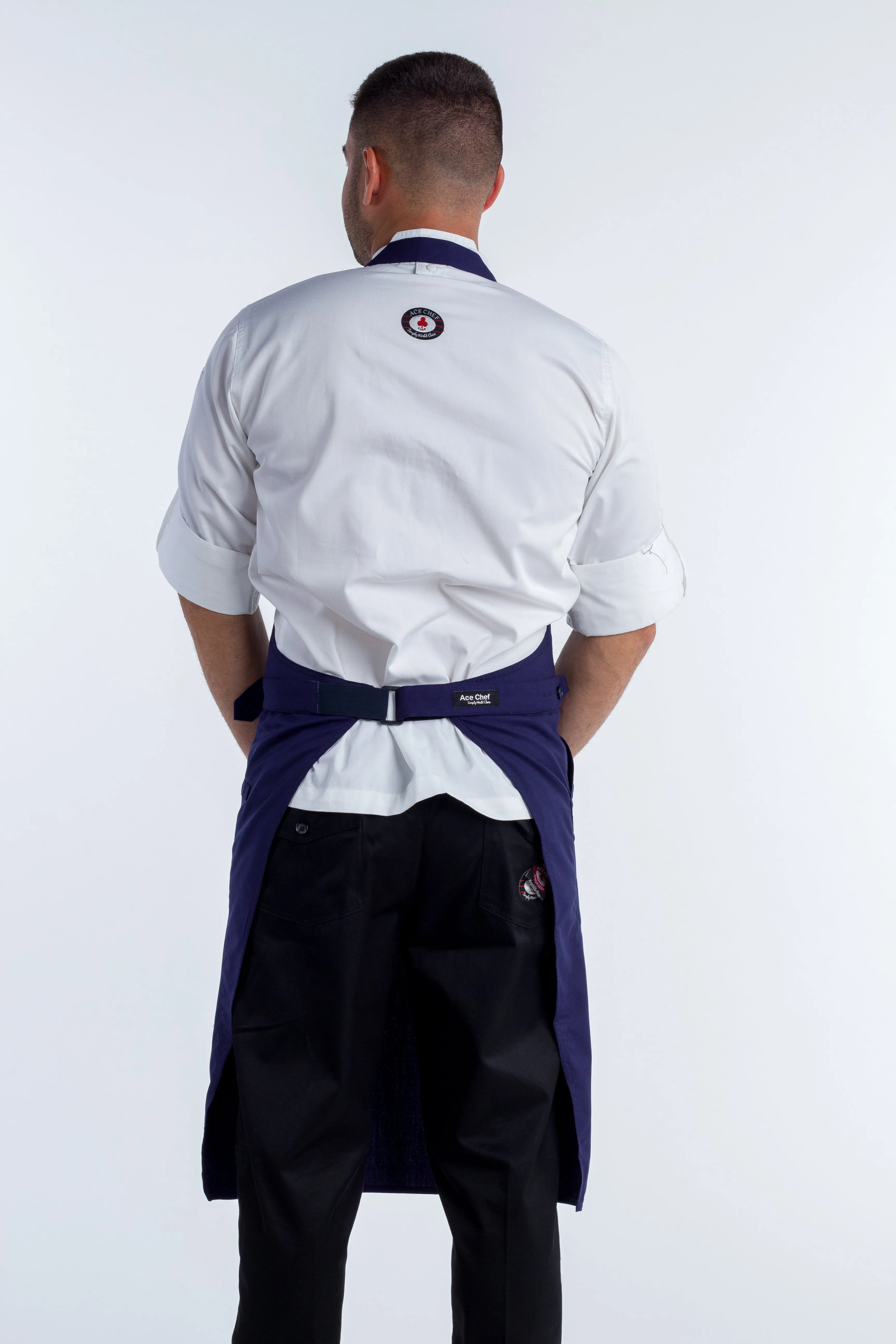 Press Strapless Navy Chef Apron