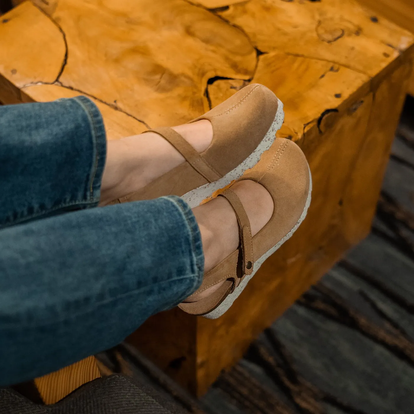 PROG in BEIGE Wedge Clogs