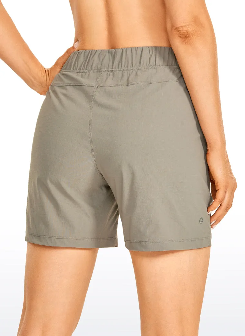 Ripstop Mid-Rise Hiking Shorts with Belt 6''