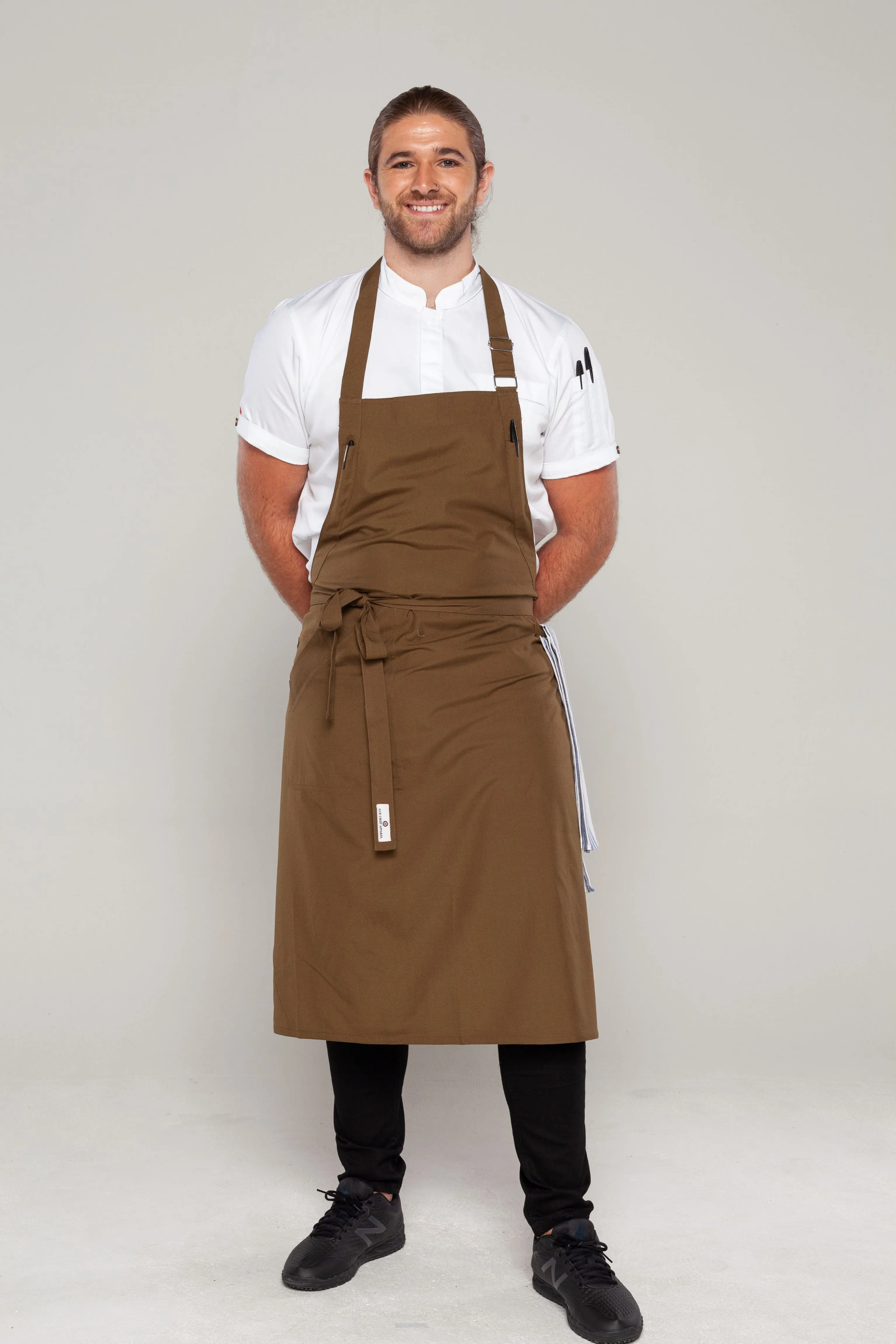 Ross Olive Green bib Chef Apron Large Size