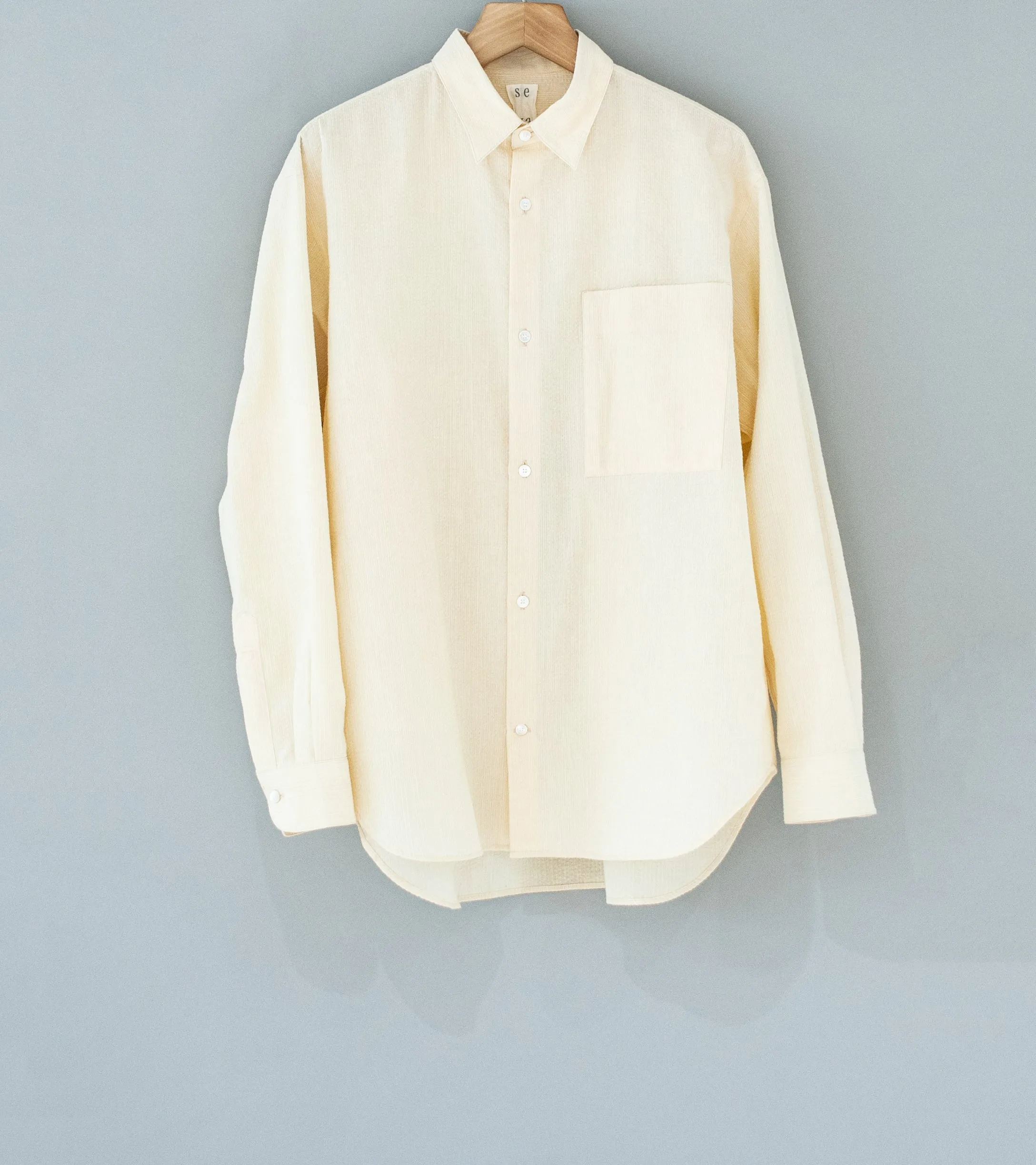 Seya 'Eternal Shirt' (Desert Sand Awa Cotton Seersucker)