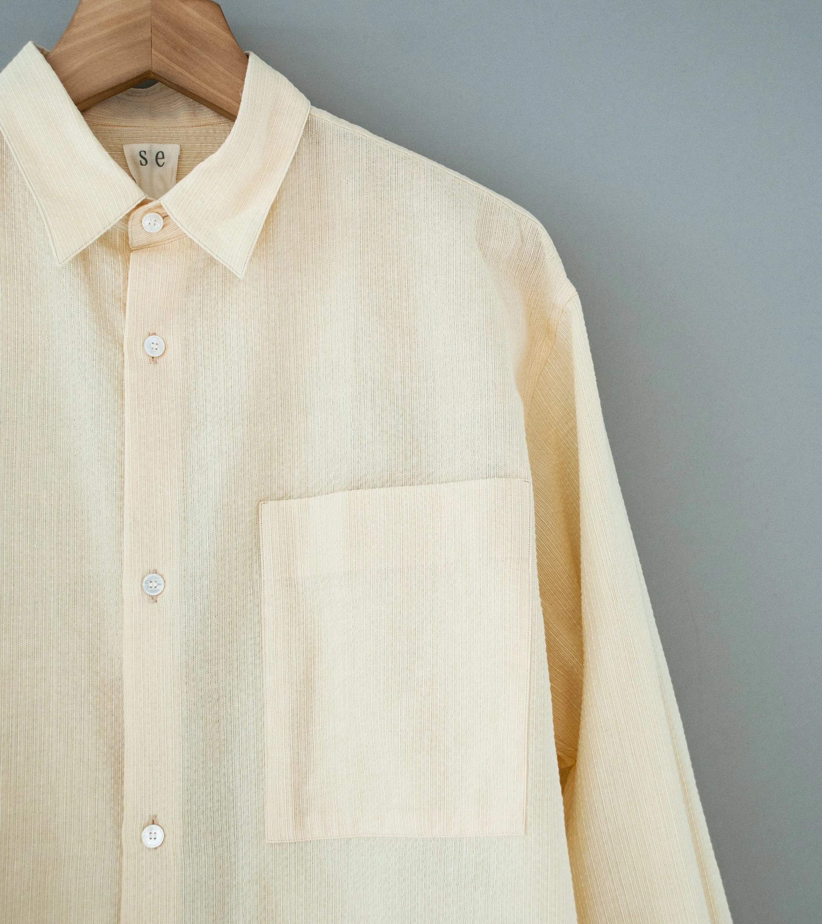 Seya 'Eternal Shirt' (Desert Sand Awa Cotton Seersucker)