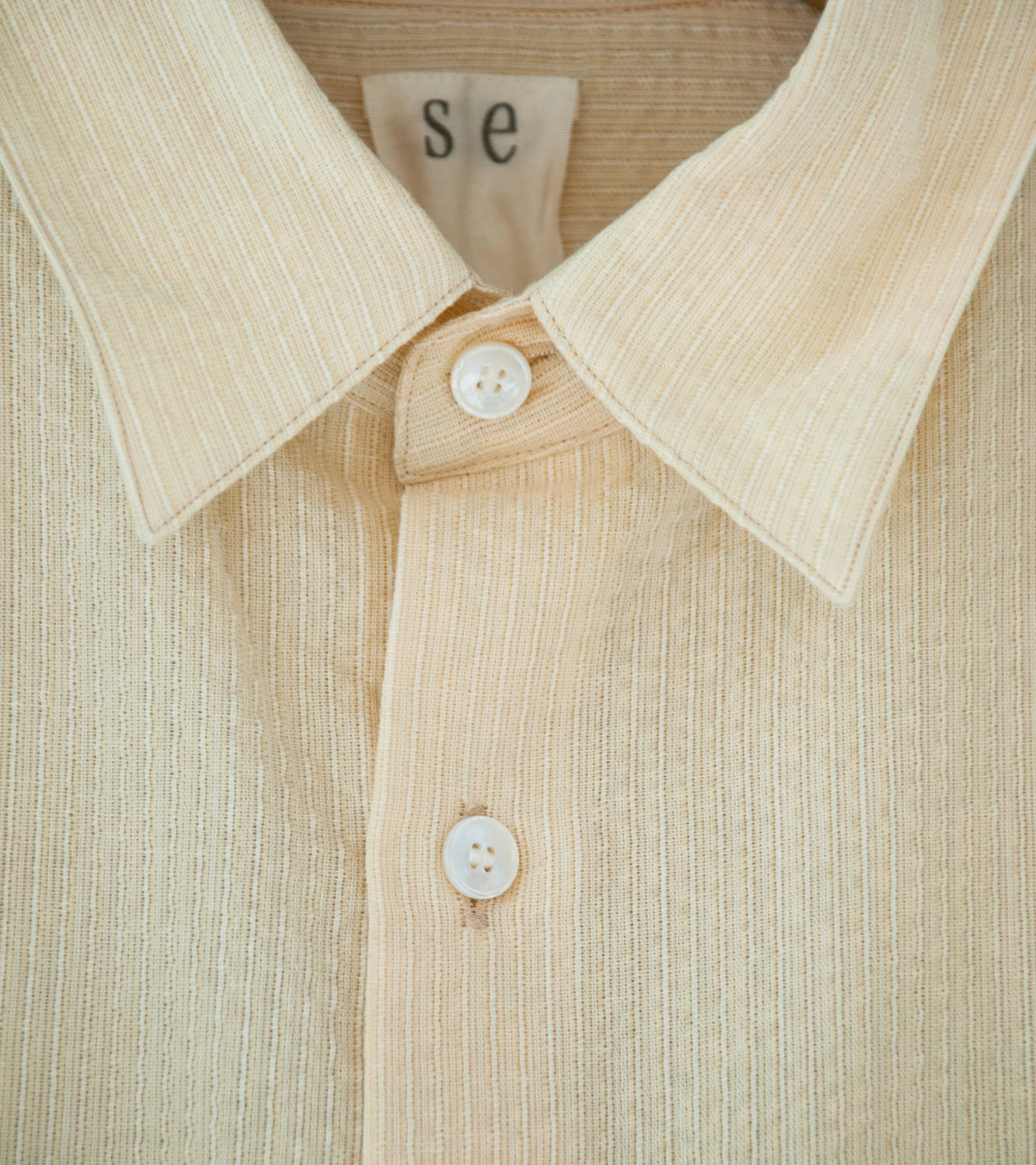 Seya 'Eternal Shirt' (Desert Sand Awa Cotton Seersucker)