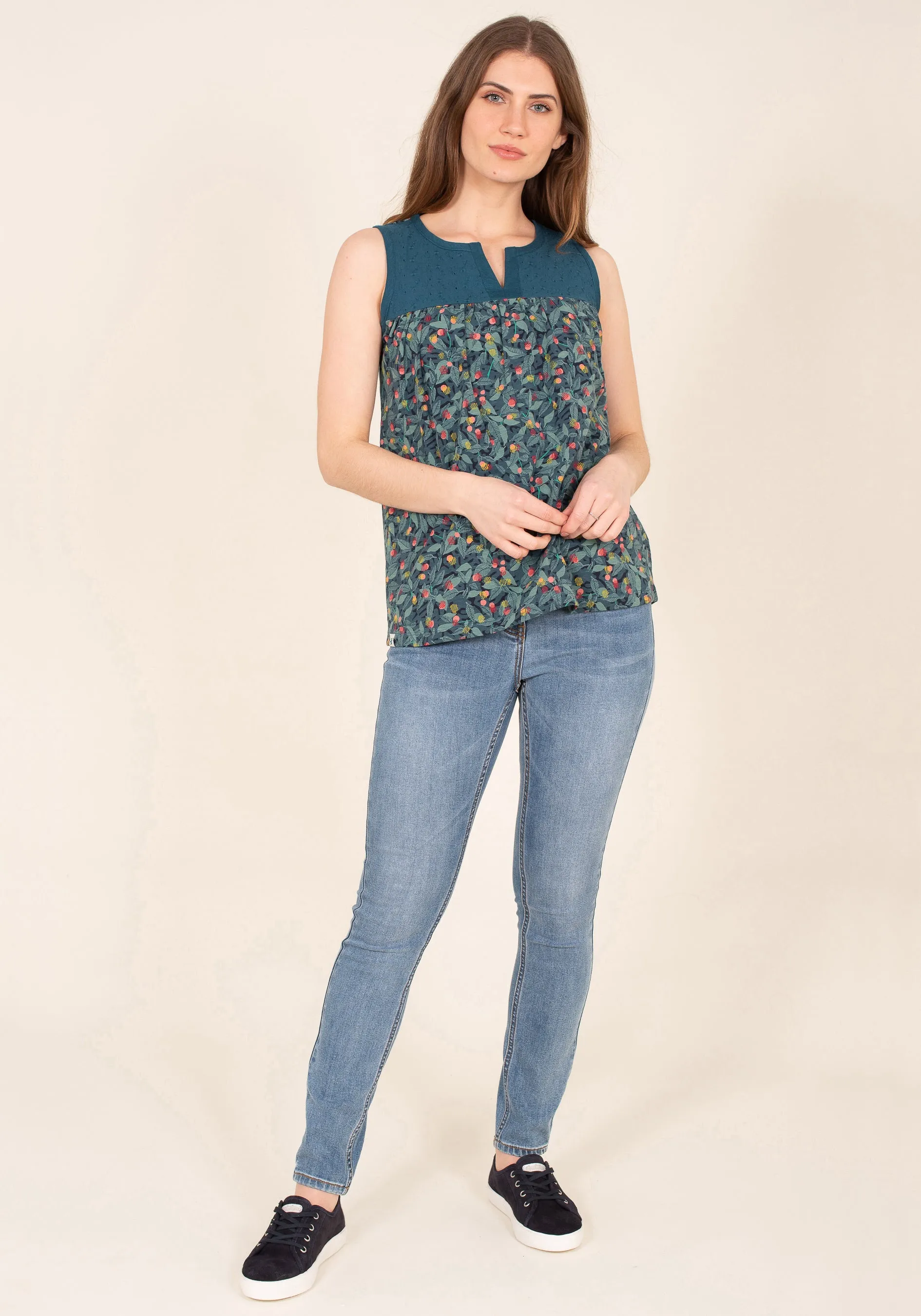 Summer Berry Sleeveless Top