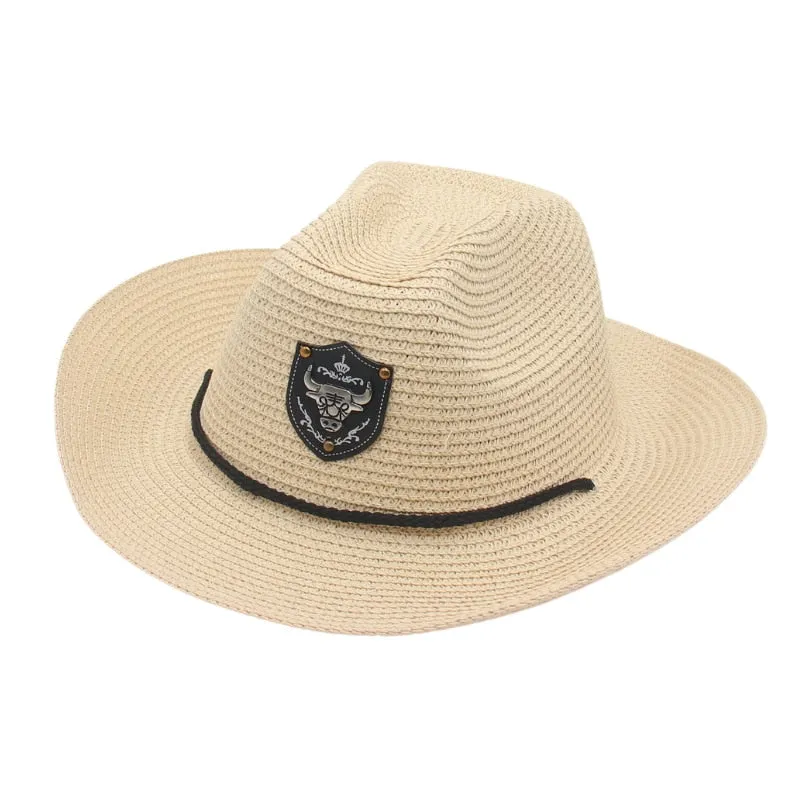 Summer Casual Beachwear Curling Brim Cowboy Hat for Men and Women