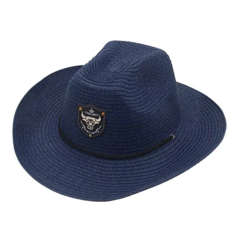 Summer Casual Beachwear Curling Brim Cowboy Hat for Men and Women