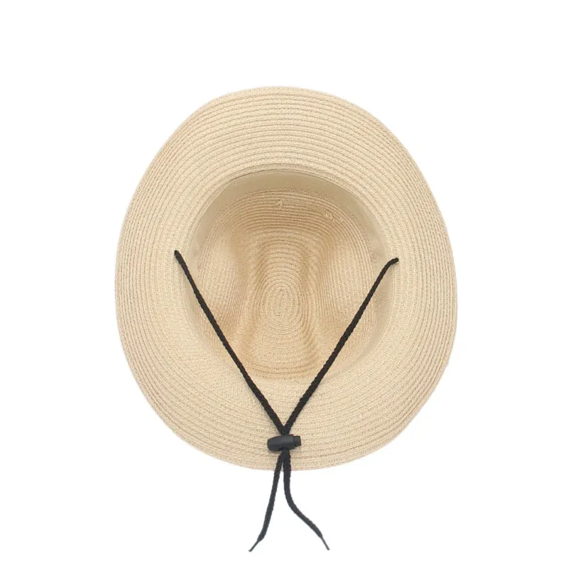 Summer Casual Beachwear Curling Brim Cowboy Hat for Men and Women