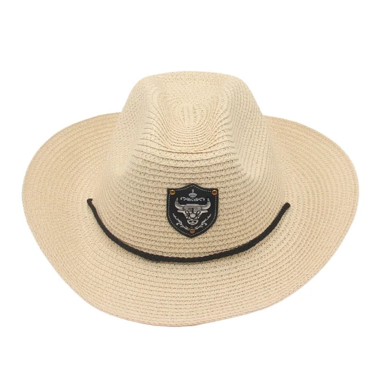 Summer Casual Beachwear Curling Brim Cowboy Hat for Men and Women