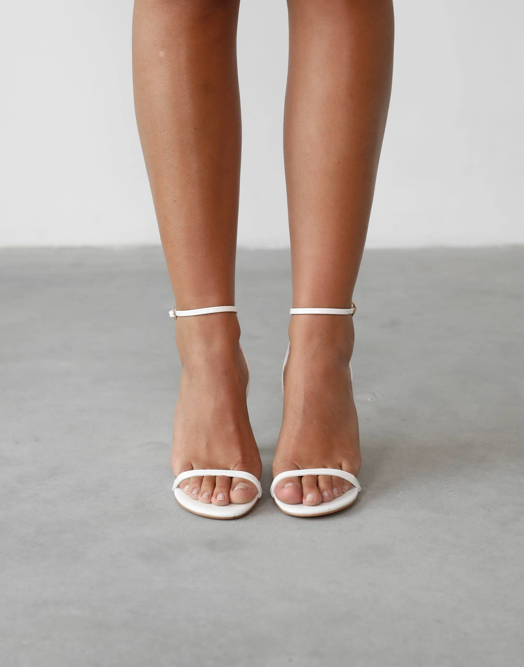 Tabatha Heels (White Patent) - By Billini