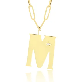 The Gold Flat Letter Pendant