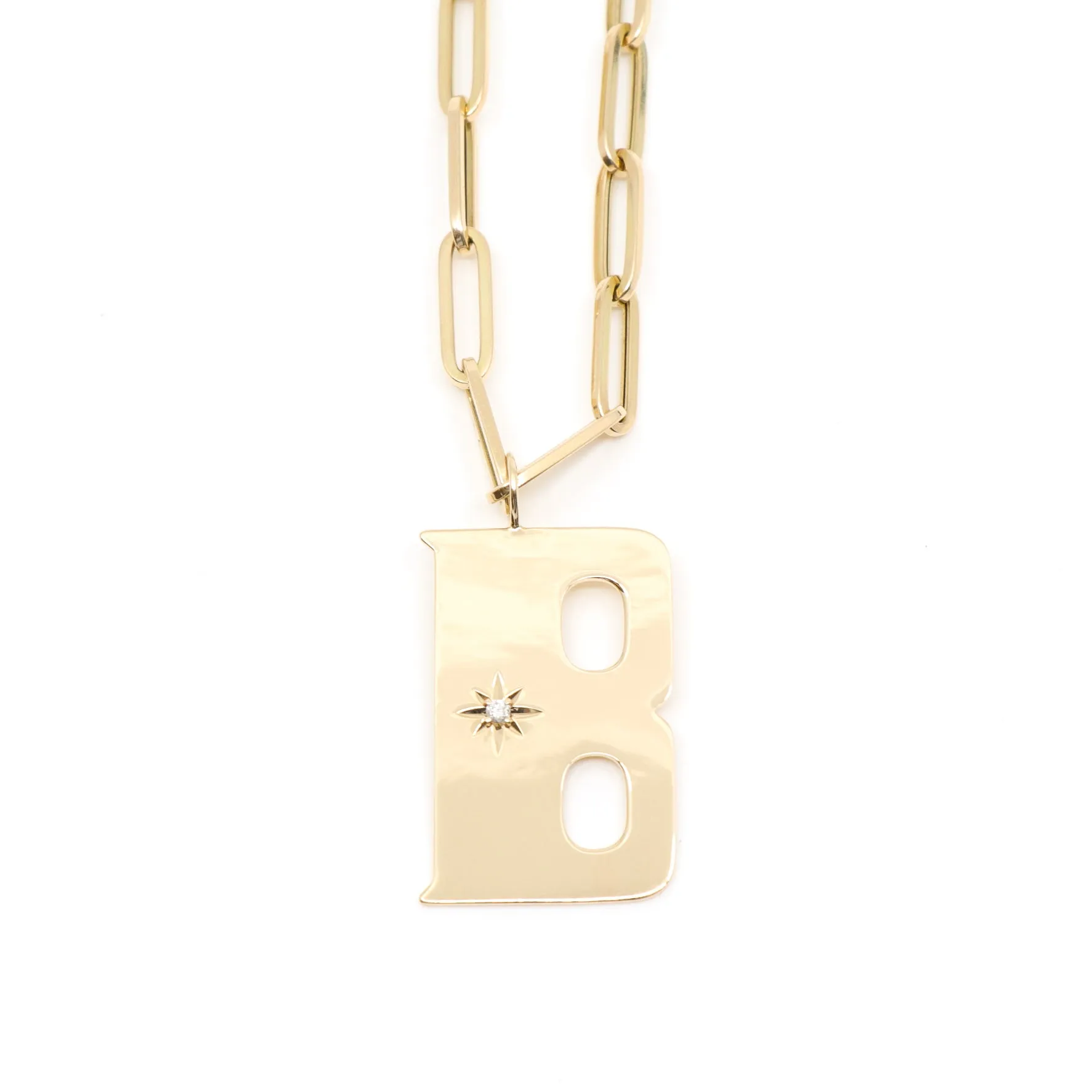 The Gold Flat Letter Pendant